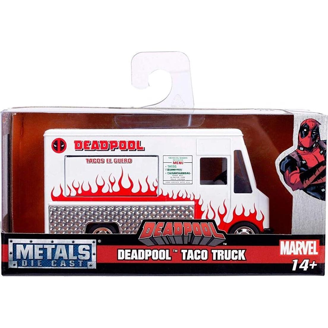Camión de Comida Jada 1:32 Deadpool Metal Blanco
