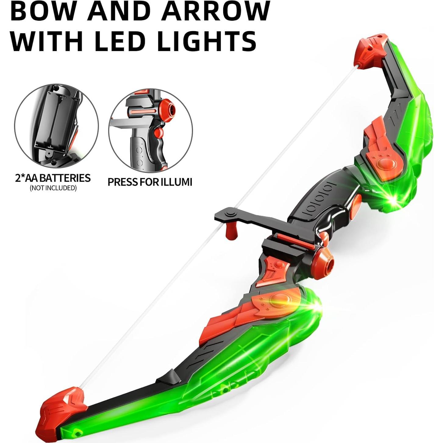 Conjunto de Arco y Flecha TEMI para Niños con Luz LED