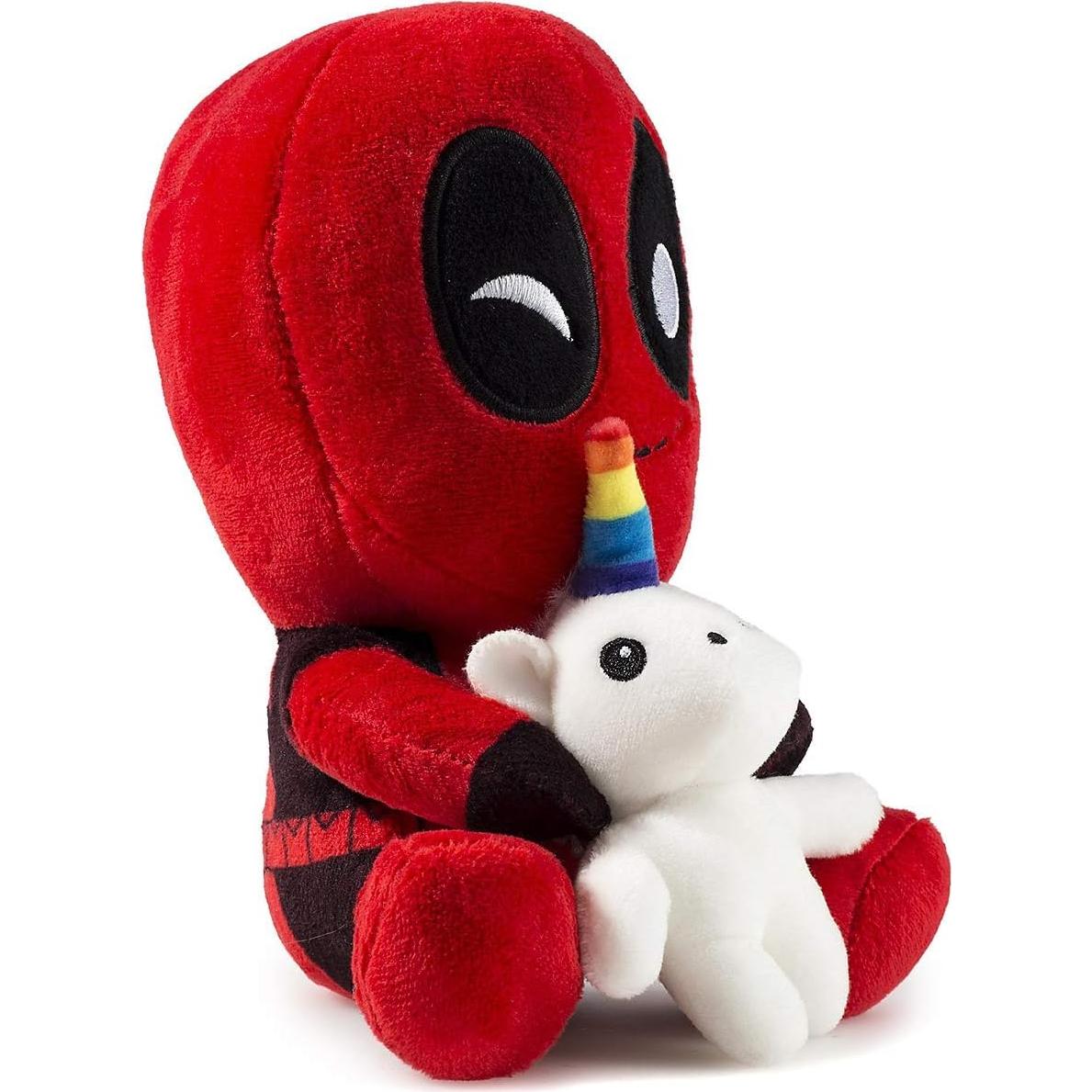 Muñeco Plush Deadpool Montando Unicornio Kidrobot 17 cm