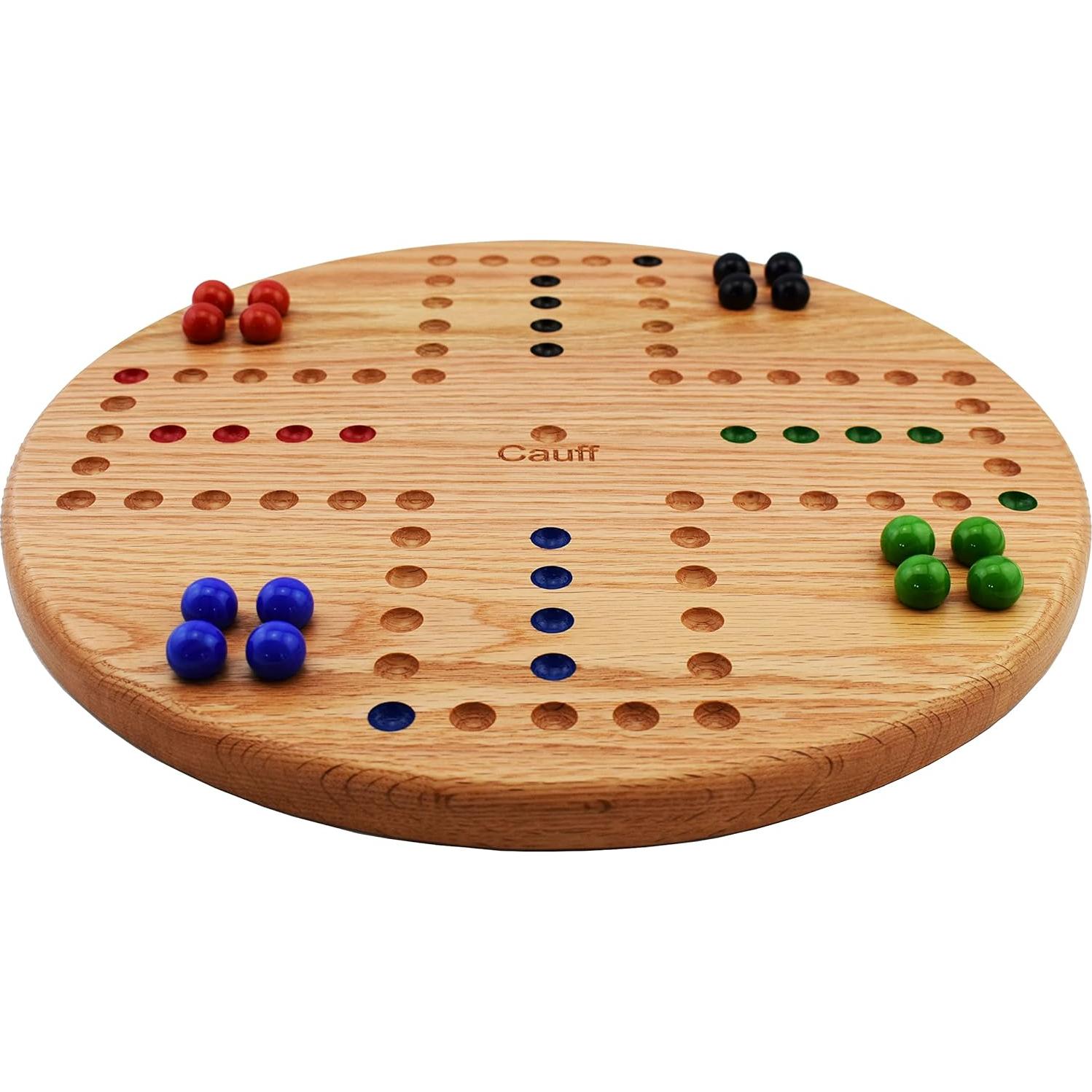 Juego de Mesa de Canicas Cauff de Madera para 4 Jugadores
