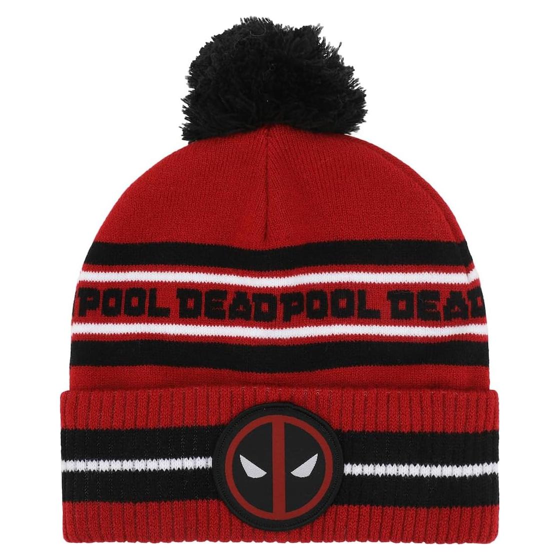 Gorro de Puño Rojo y Negro Deadpool con Pompón