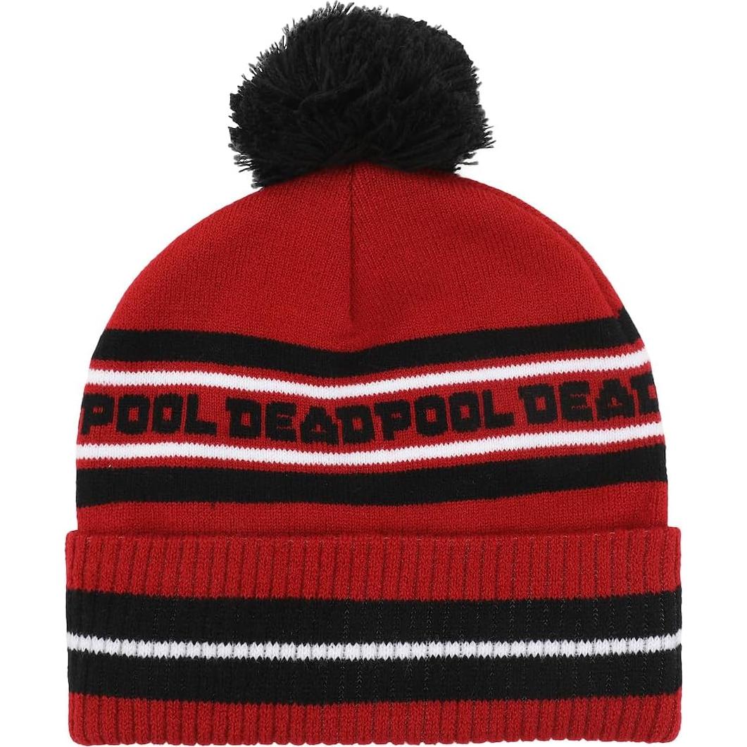 Gorro de Puño Rojo y Negro Deadpool con Pompón