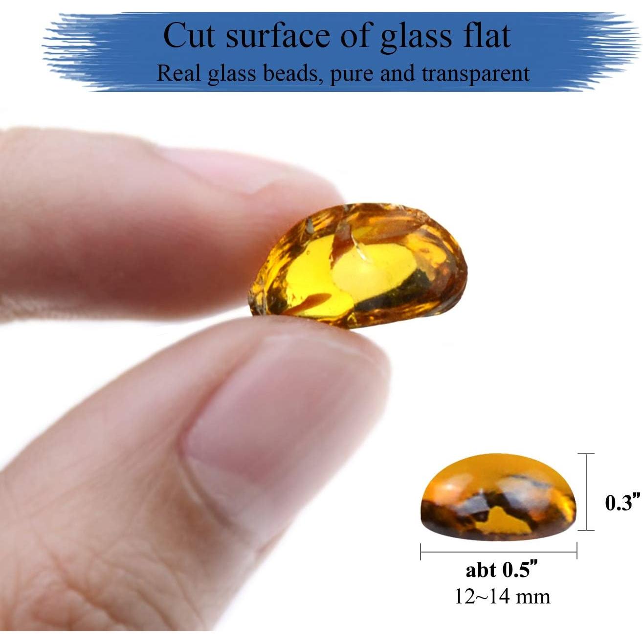 Gemas de vidrio plano KINGOU 14-16 mm para decoración