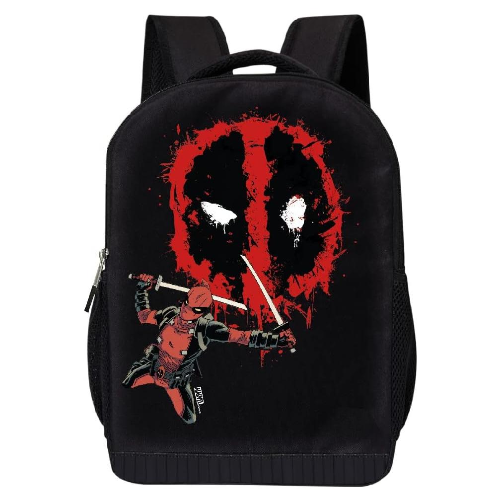 Mochila Deadpool Marvel 40.64x30.48cm Acolchada Negra