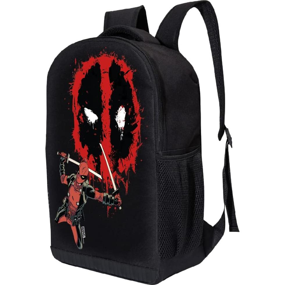Mochila Deadpool Marvel 40.64x30.48cm Acolchada Negra