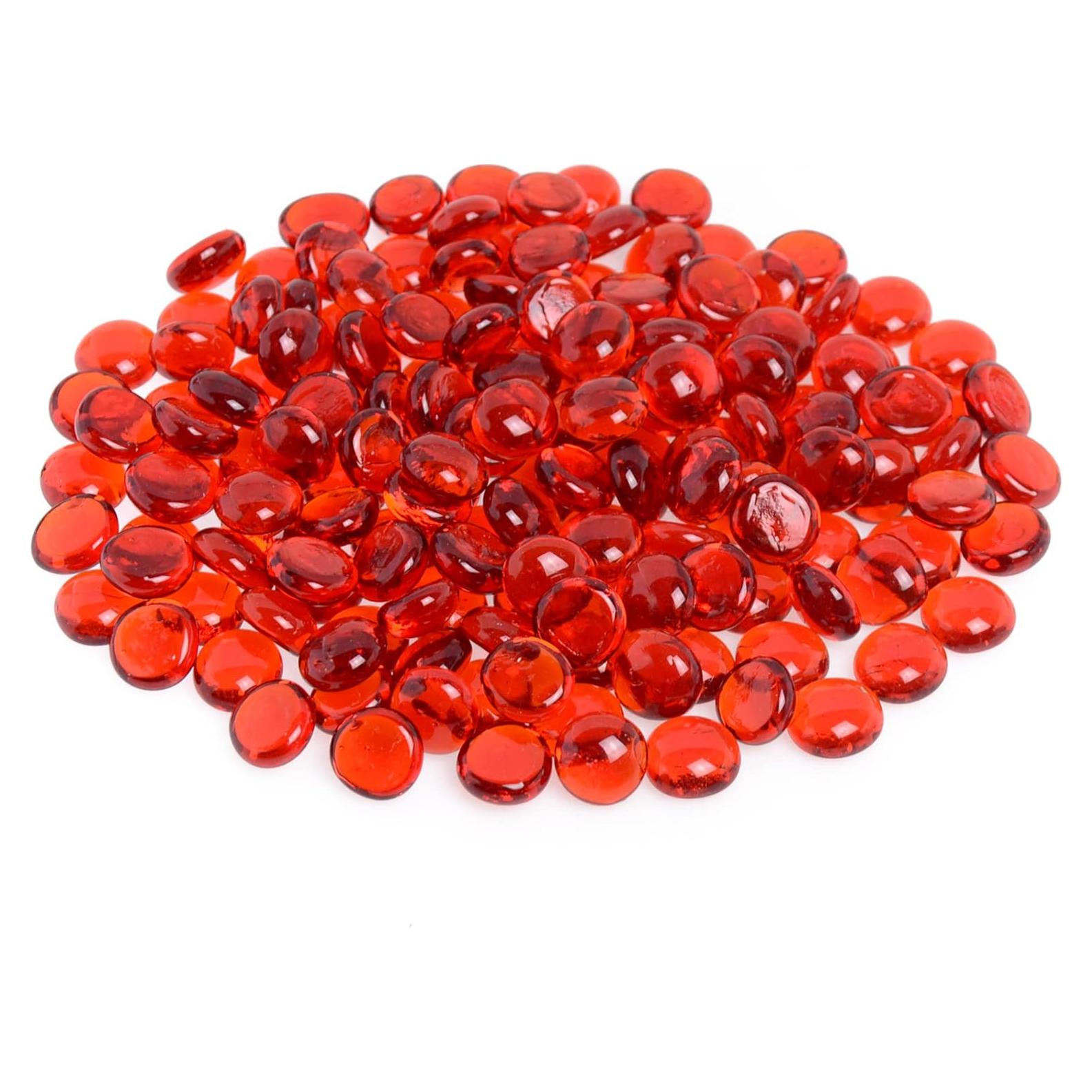 Gemas de Vidrio KINGOU Rojas Planas para Decoración 1,27 cm