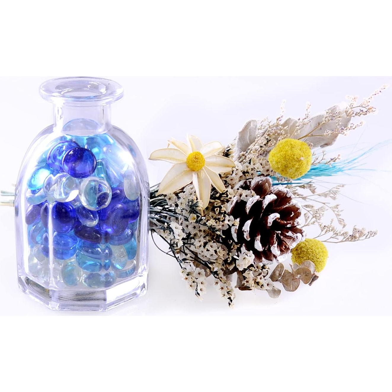 Gemas de Vidrio KINGOU Mini 12-14 mm Transparente y Azul