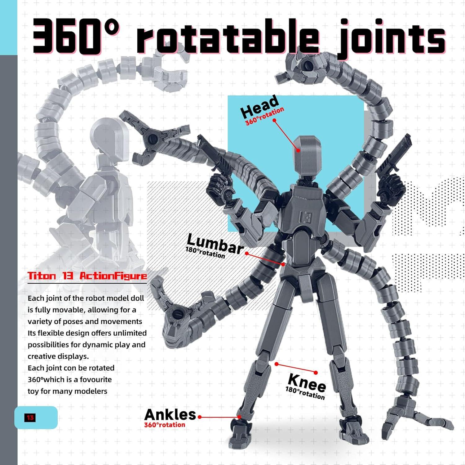 Figura de Acción T13 PkghoKids Articulada 18.29cm Gris