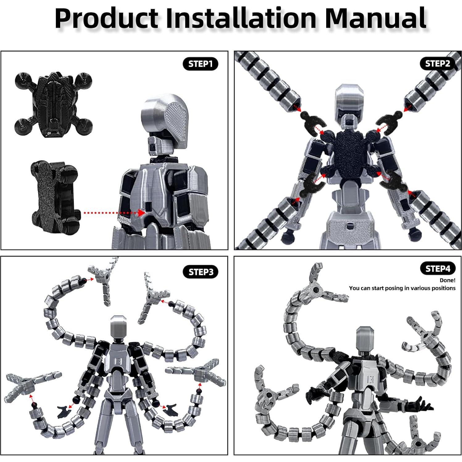 Figura de Acción T13 PkghoKids Articulada 18.29cm Gris