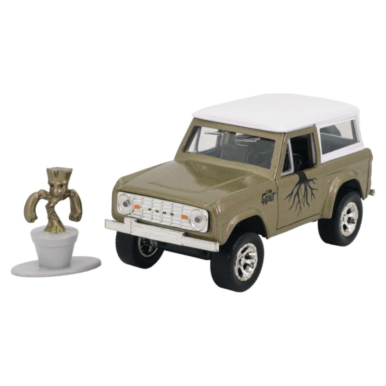 Coche Die-Cast Ford Bronco 1973 Marvel Groot 1:32