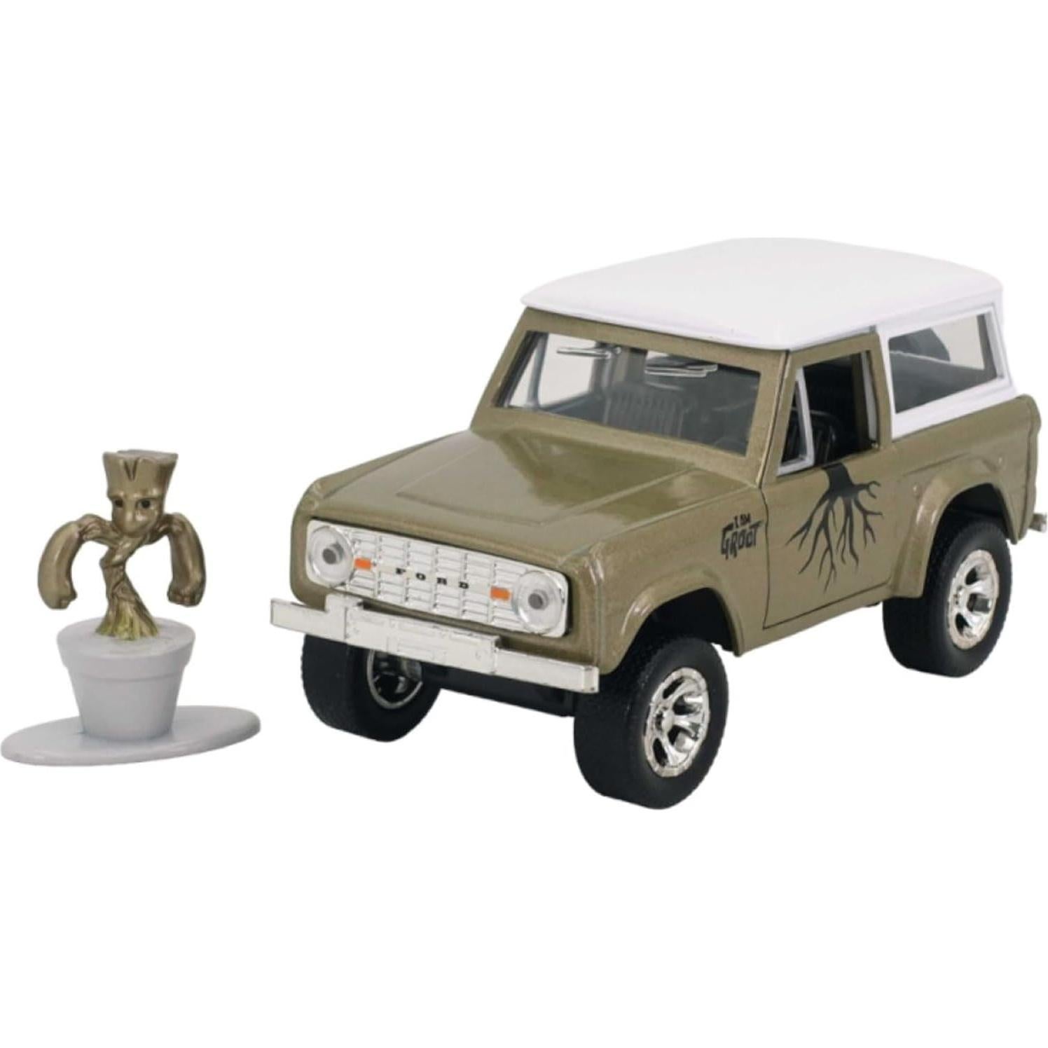 Coche Die-Cast Ford Bronco 1973 Marvel Groot 1:32
