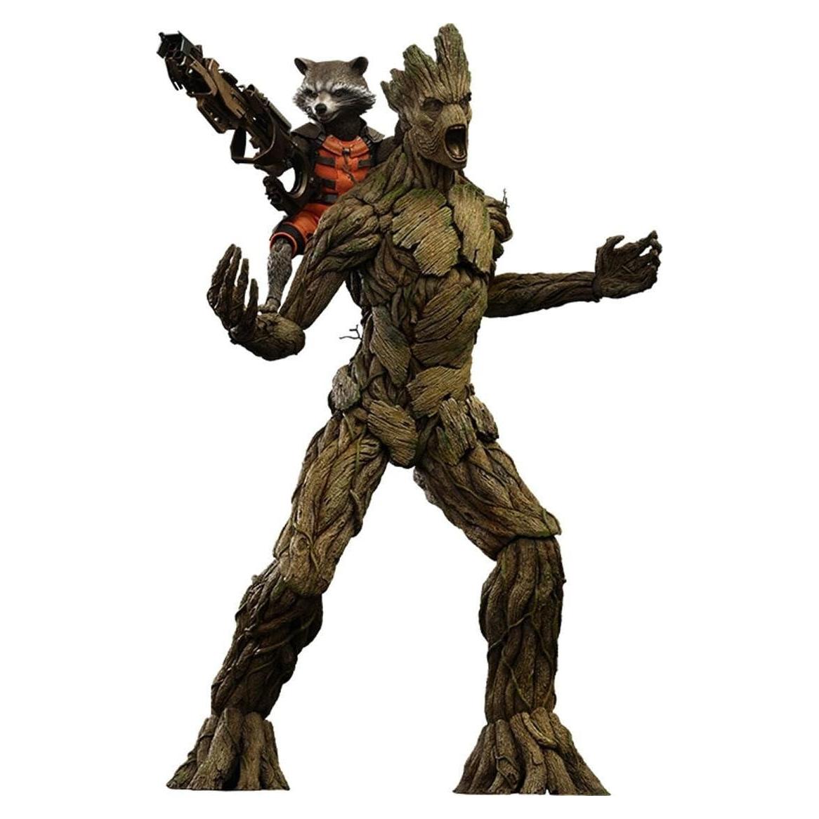 Hot Toys 1/6 MMS254 - Set Rocket y Groot Guardianes de la Galaxia