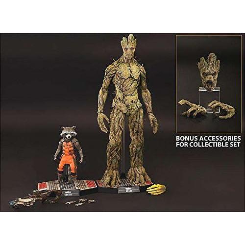 Hot Toys 1/6 MMS254 - Set Rocket y Groot Guardianes de la Galaxia