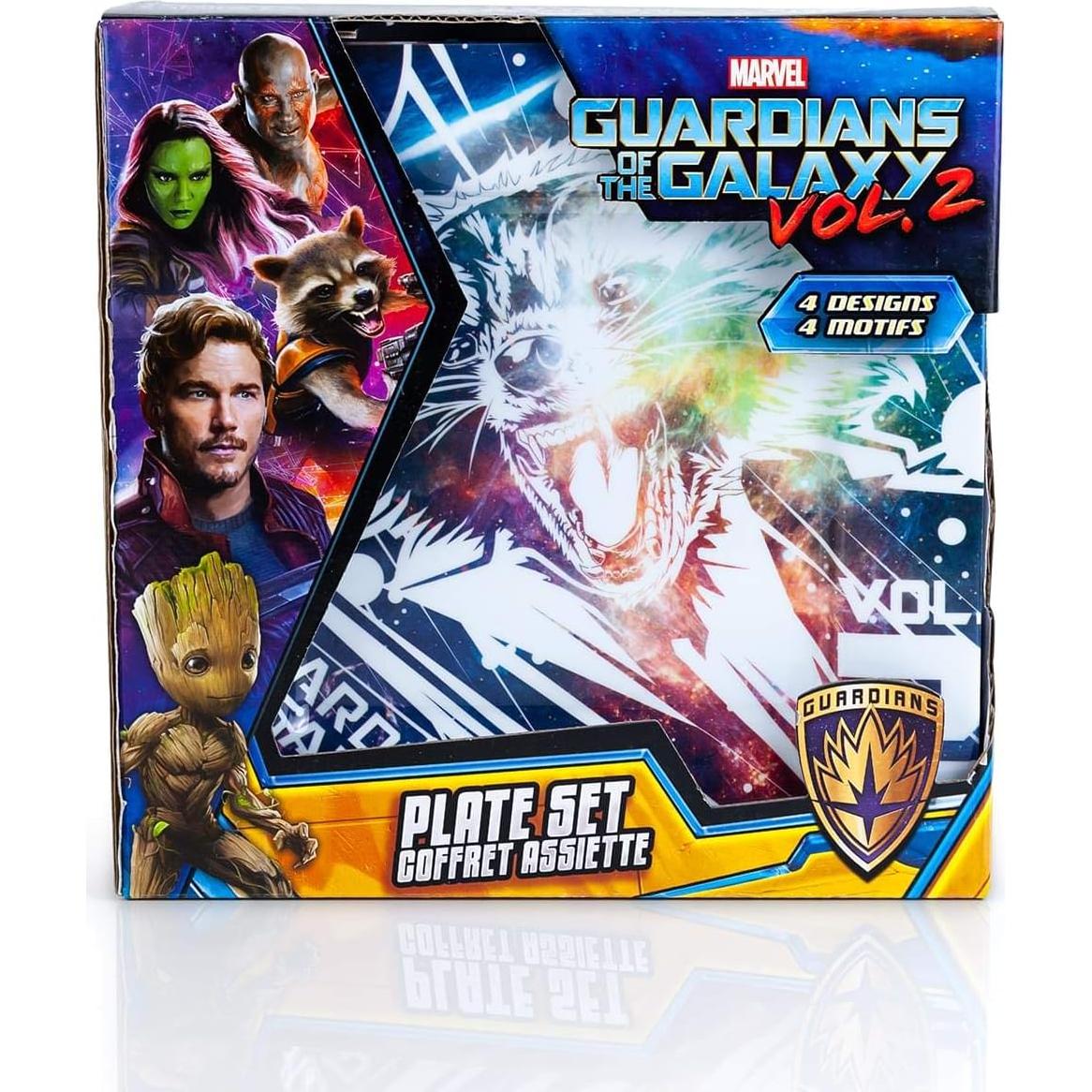 Juego de Platos de Plástico Guardianes de la Galaxia - 4 Piezas 20.32 cm