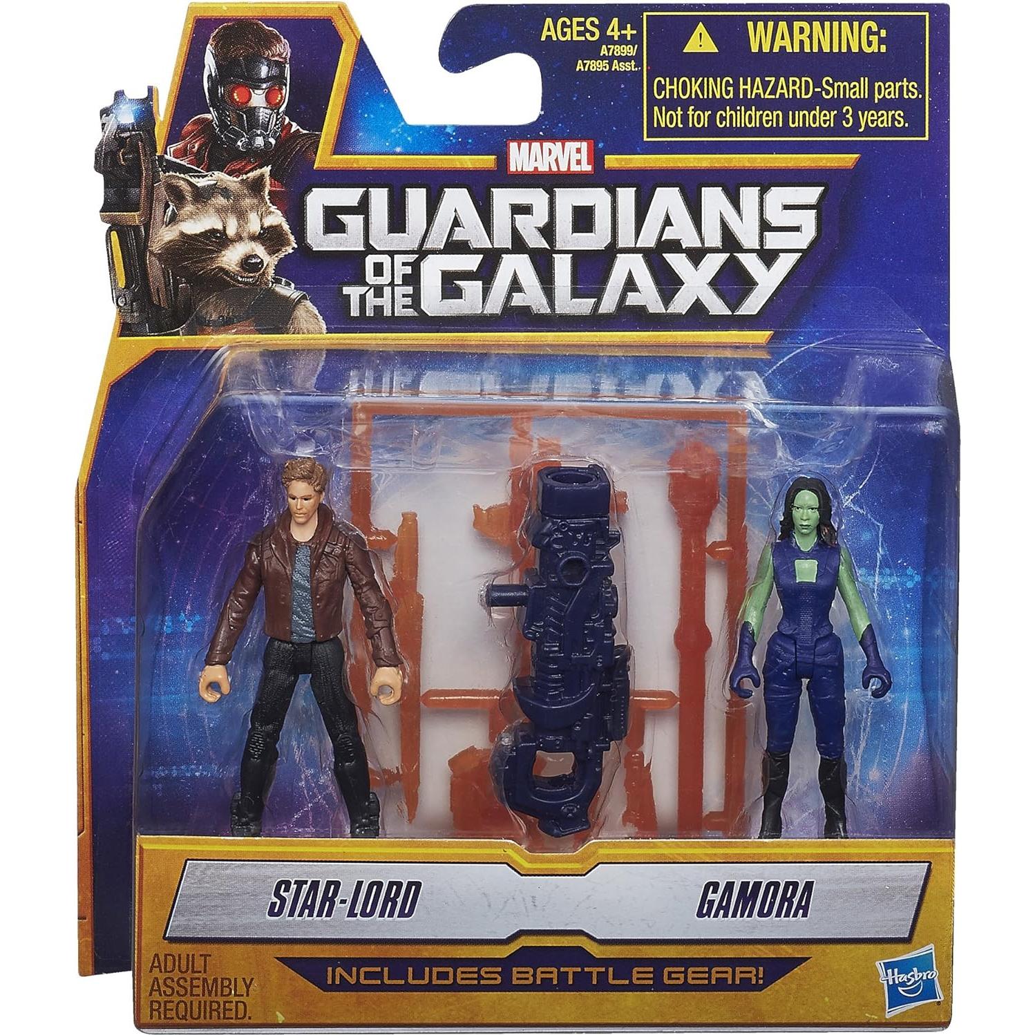 Figuras Star-Lord y Gamora Marvel 5-6 cm con accesorios