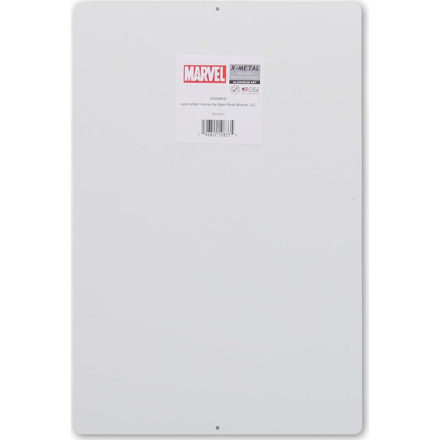 Cartel de Metal Marvel Hulk - Arte de Pared Vintage 24.9x37.3cm