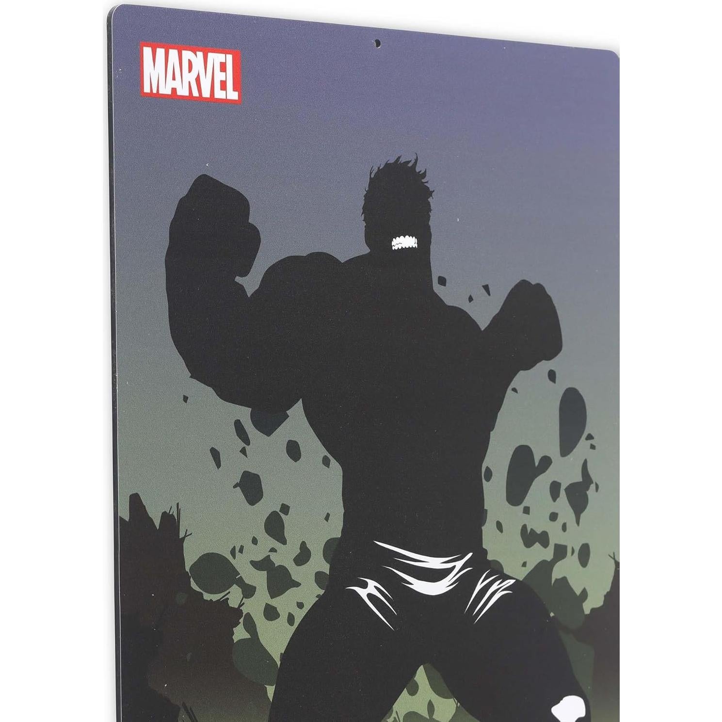 Cartel de Metal Marvel Hulk - Arte de Pared Vintage 24.9x37.3cm