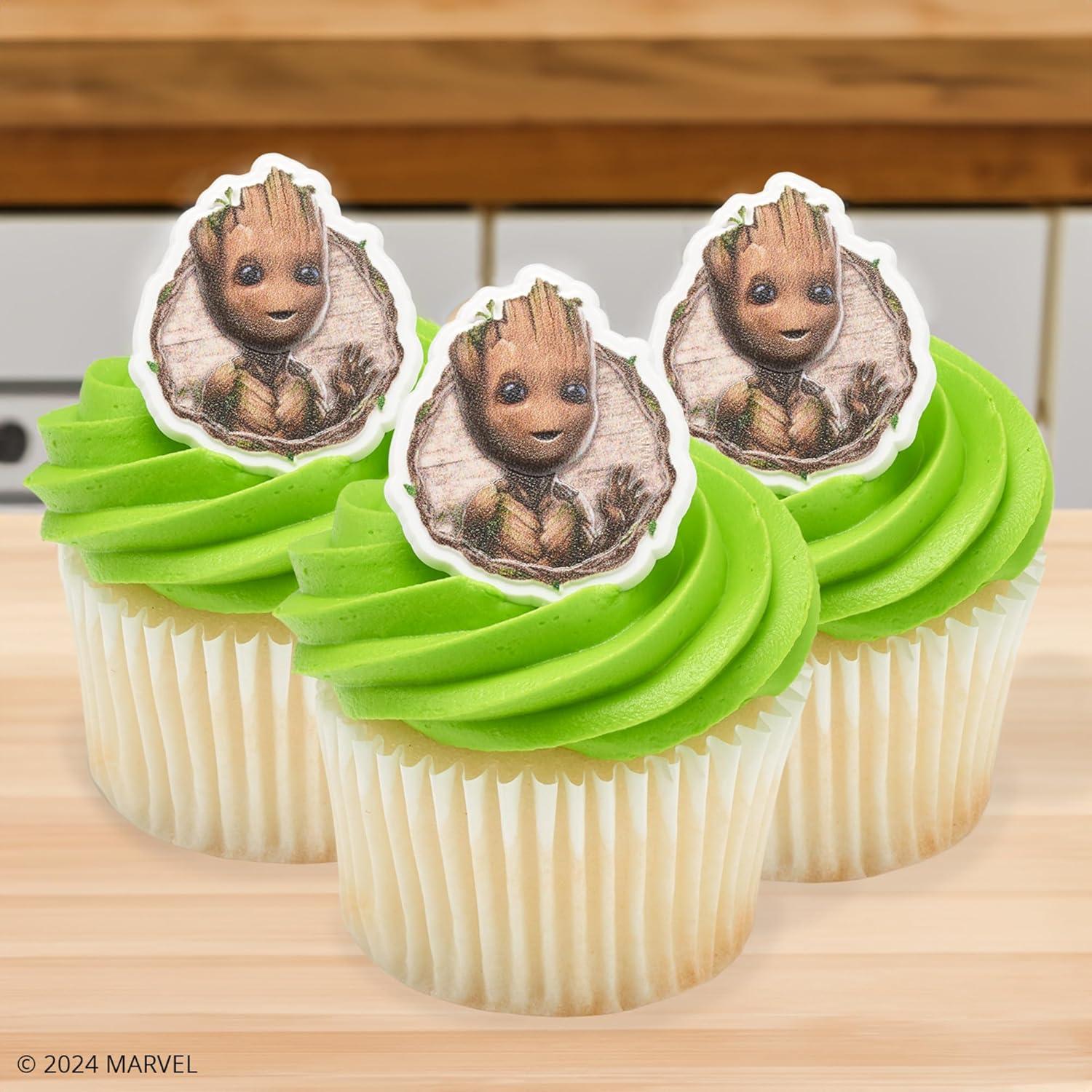 Anillos de Cupcake Groot DecoPac - 24 Decoraciones Apto Alimentos