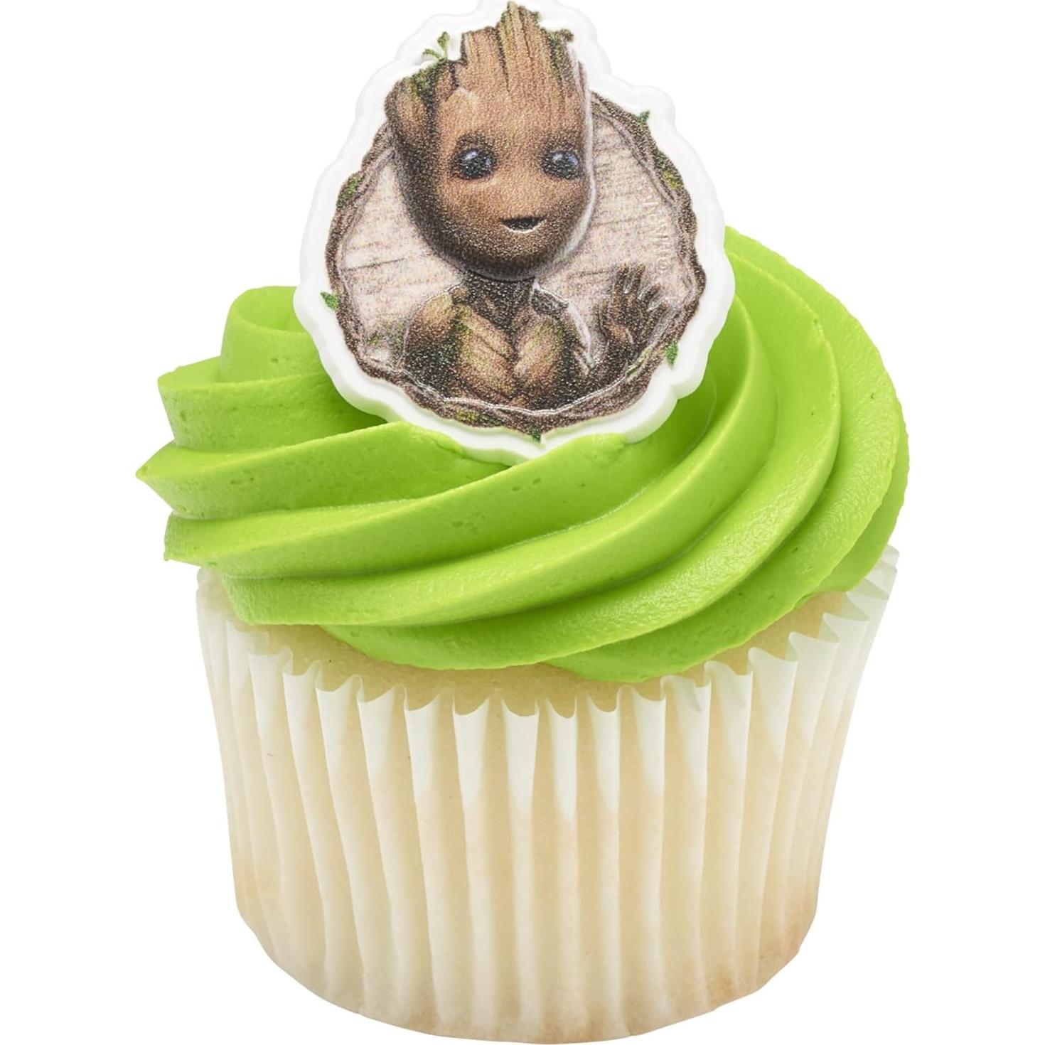Anillos de Cupcake Groot DecoPac - 24 Decoraciones Apto Alimentos