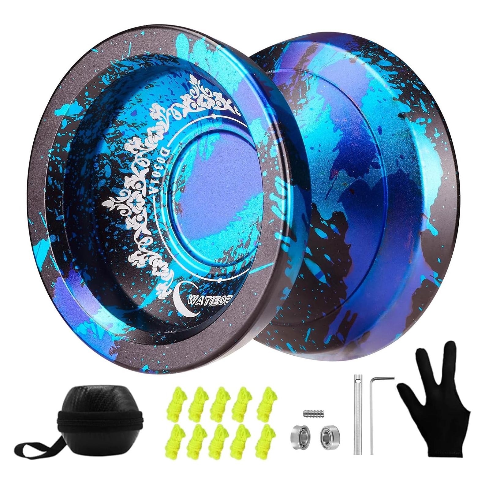 Yo-Yo Metálico WATIEOBOO R8 con 10 Cuerdas y Estuche