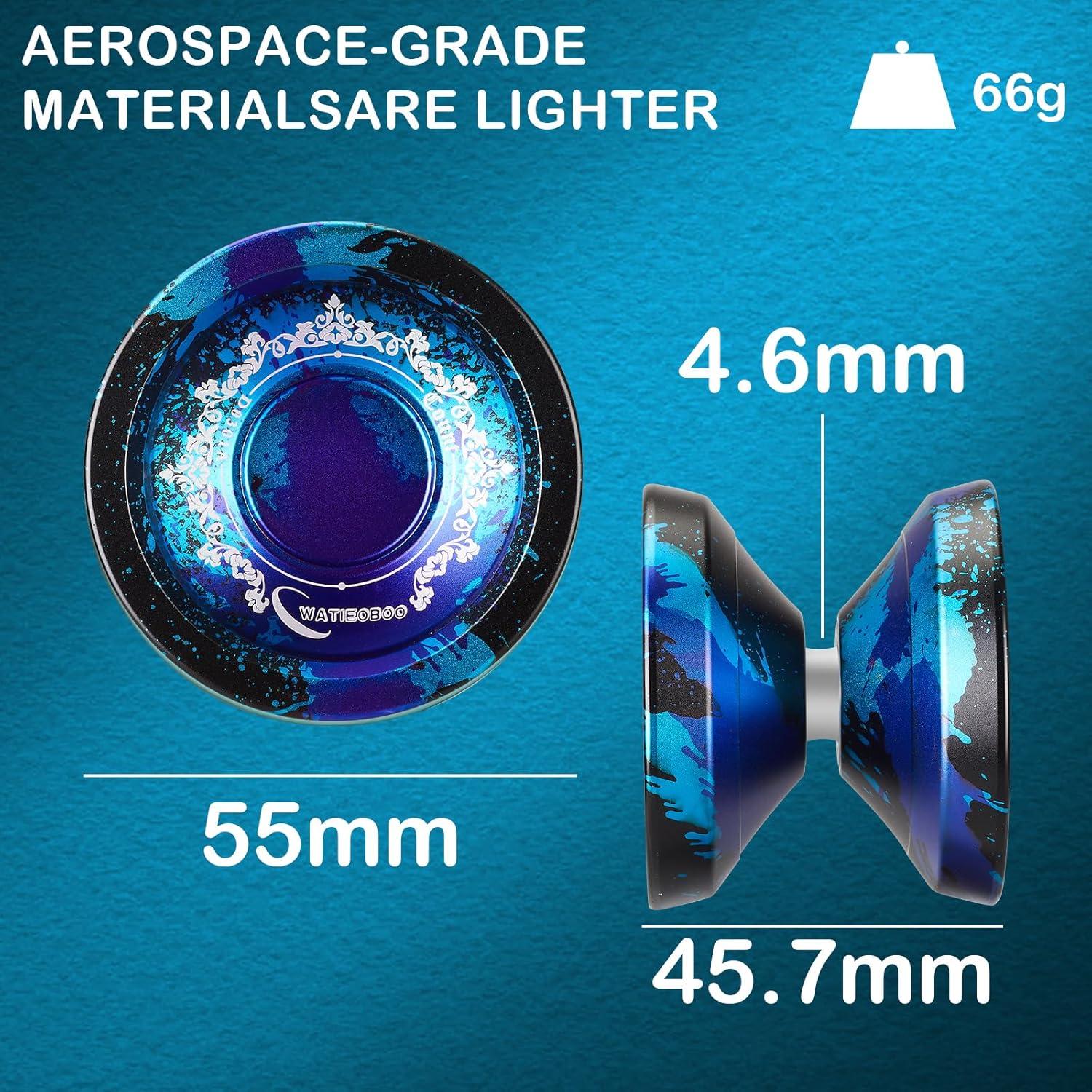 Yo-Yo Metálico WATIEOBOO R8 con 10 Cuerdas y Estuche