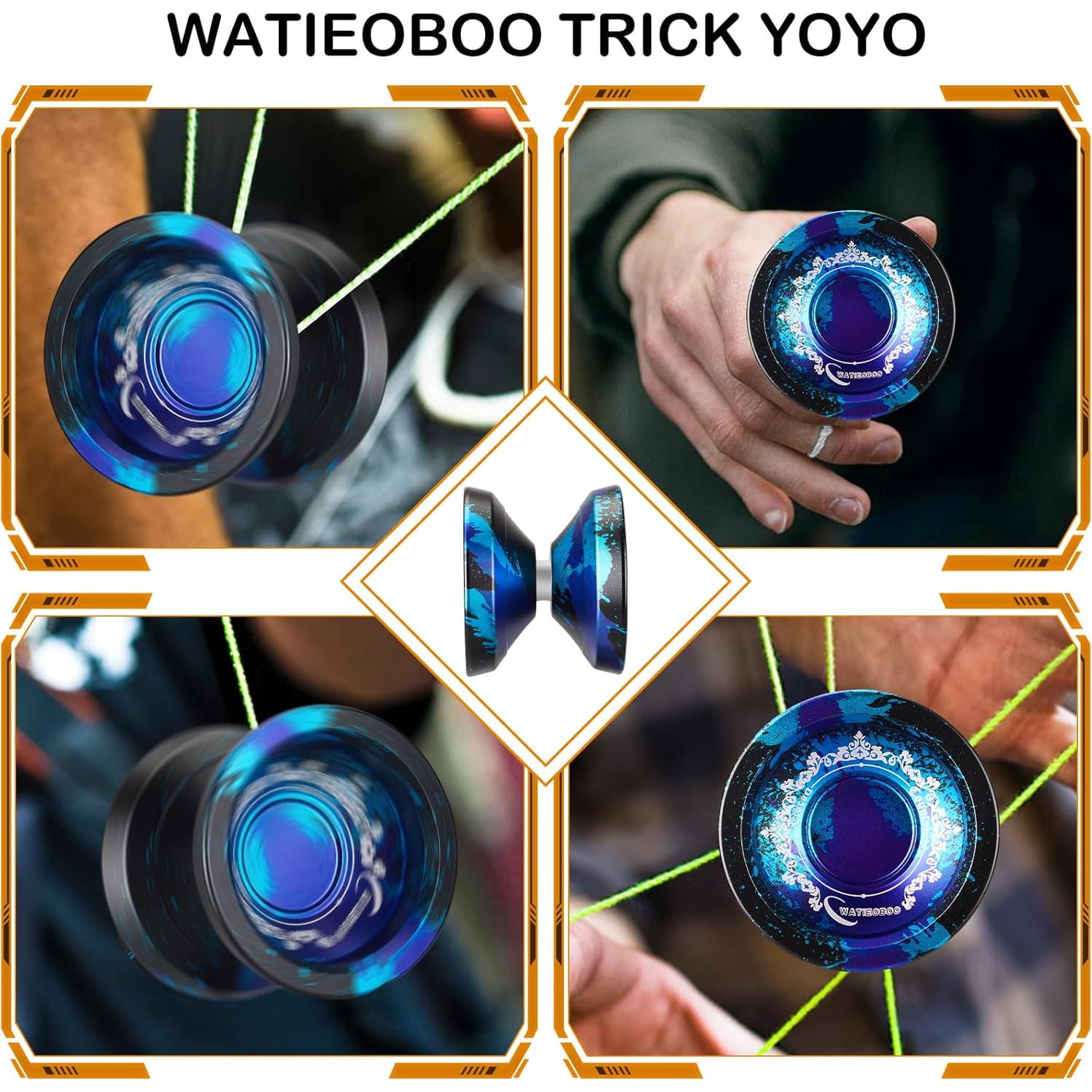 Yo-Yo Metálico WATIEOBOO R8 con 10 Cuerdas y Estuche