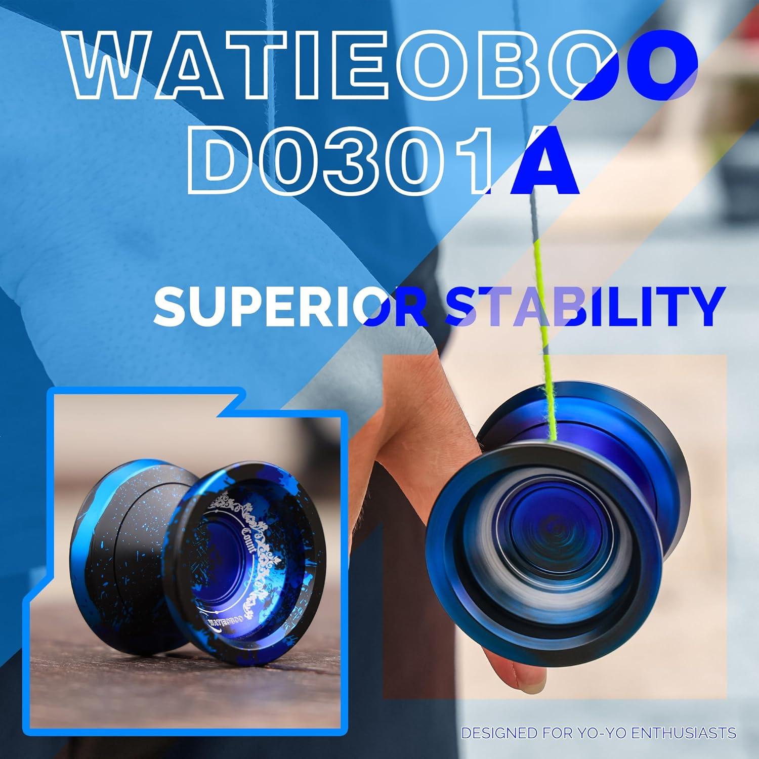 Yo-Yo Metálico WATIEOBOO R8 con 10 Cuerdas y Estuche