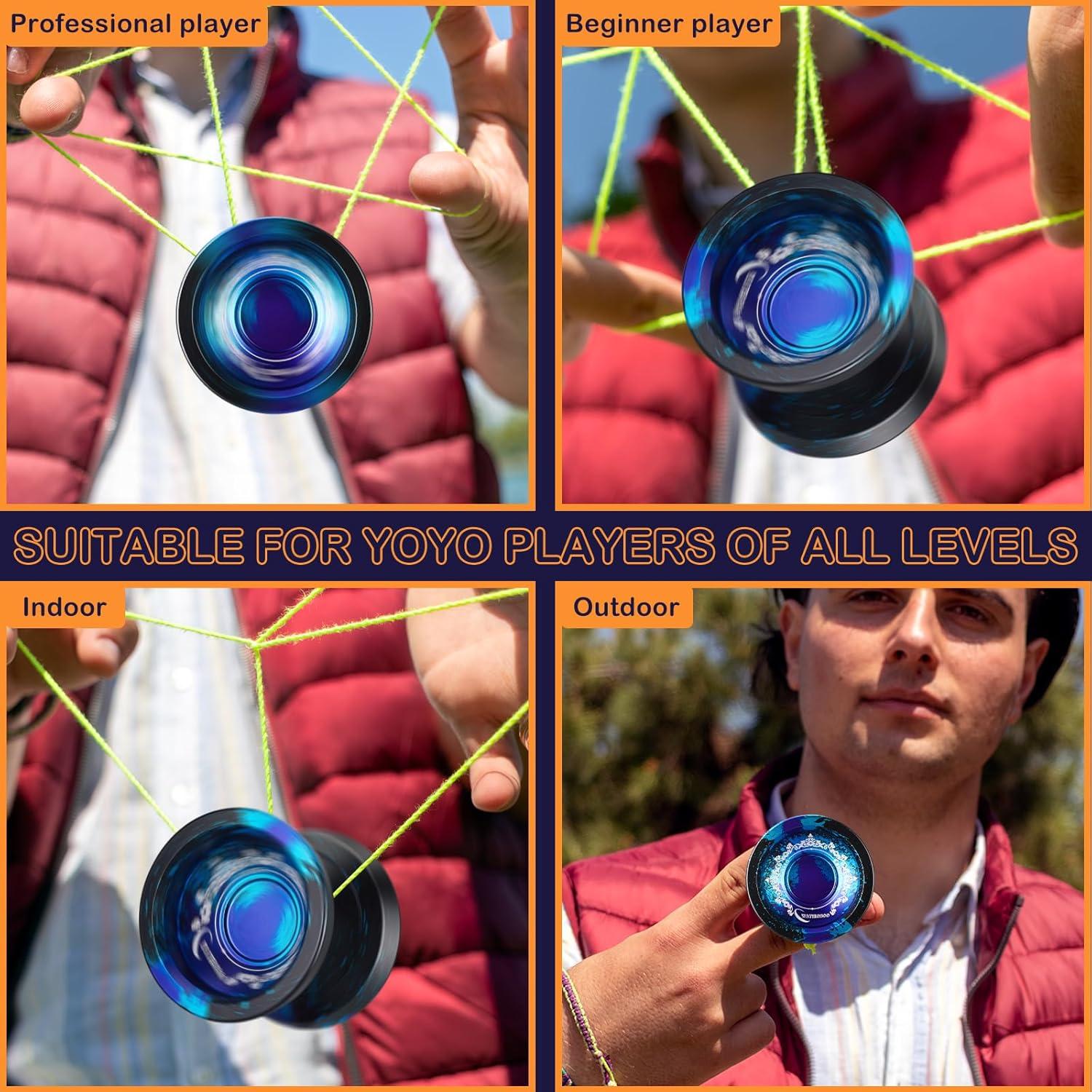 Yo-Yo Metálico WATIEOBOO R8 con 10 Cuerdas y Estuche