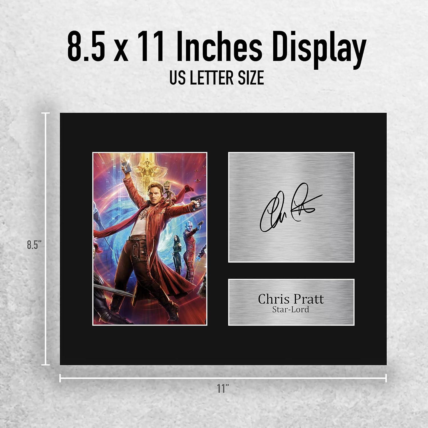 Exhibición Foto Autografiada Chris Pratt Guardianes de la Galaxia