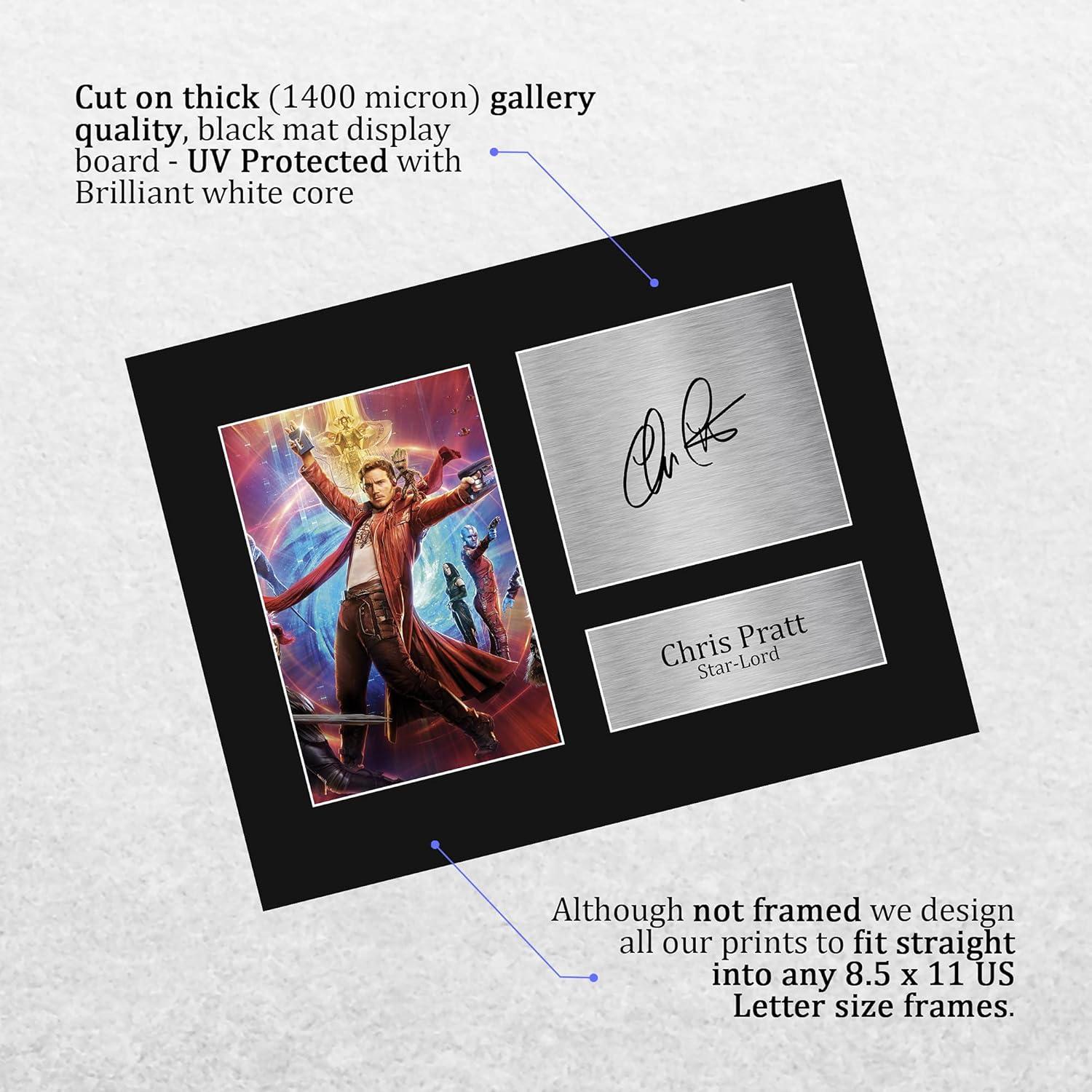 Exhibición Foto Autografiada Chris Pratt Guardianes de la Galaxia