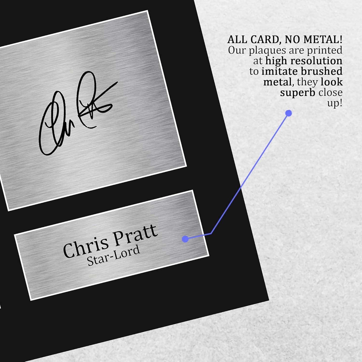 Exhibición Foto Autografiada Chris Pratt Guardianes de la Galaxia