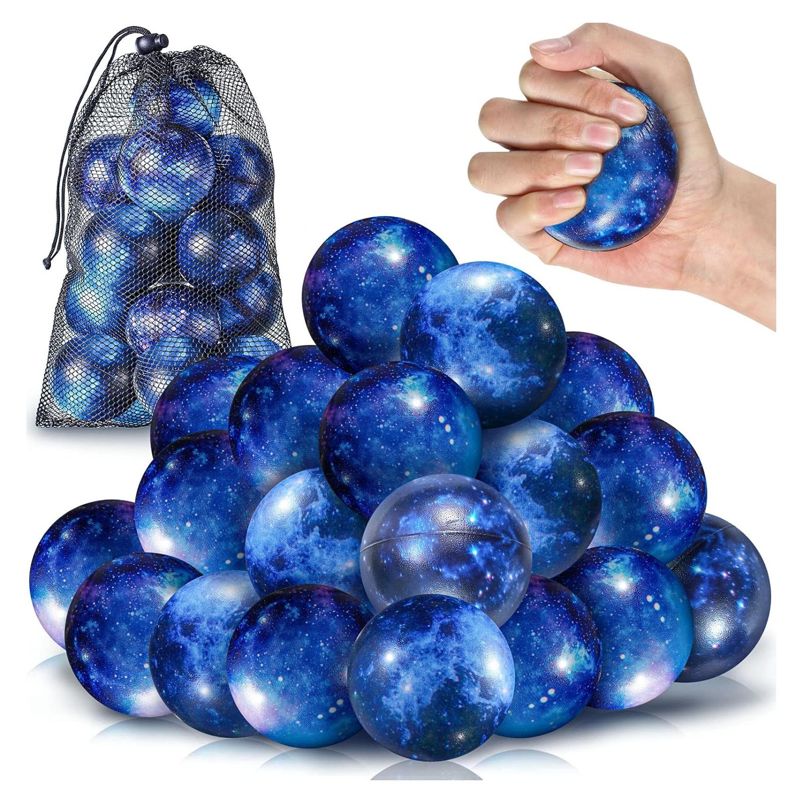 30 Pelotas Antiestrés Galácticas Zhanmai 6.3 cm con Bolsa