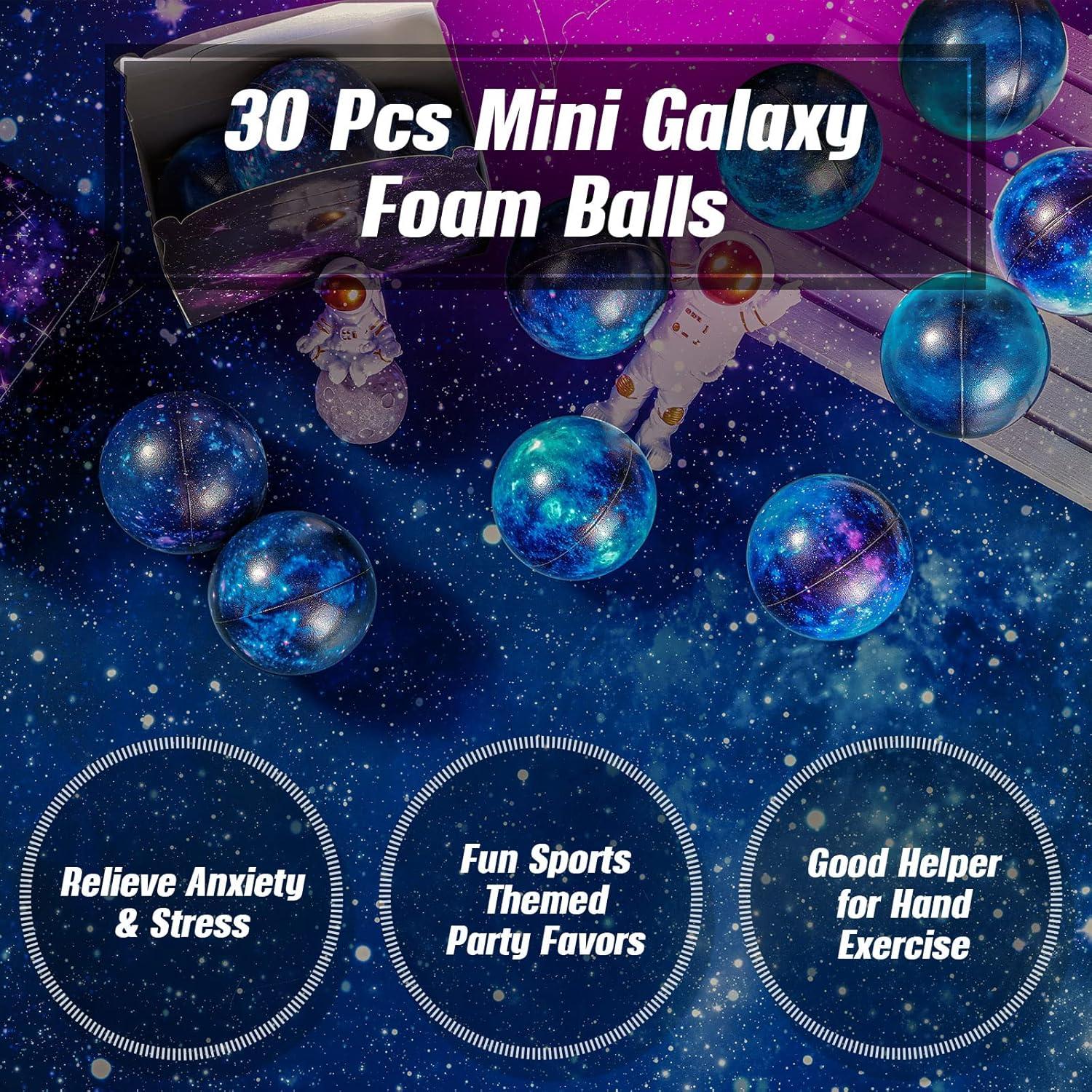 30 Pelotas Antiestrés Galácticas Zhanmai 6.3 cm con Bolsa