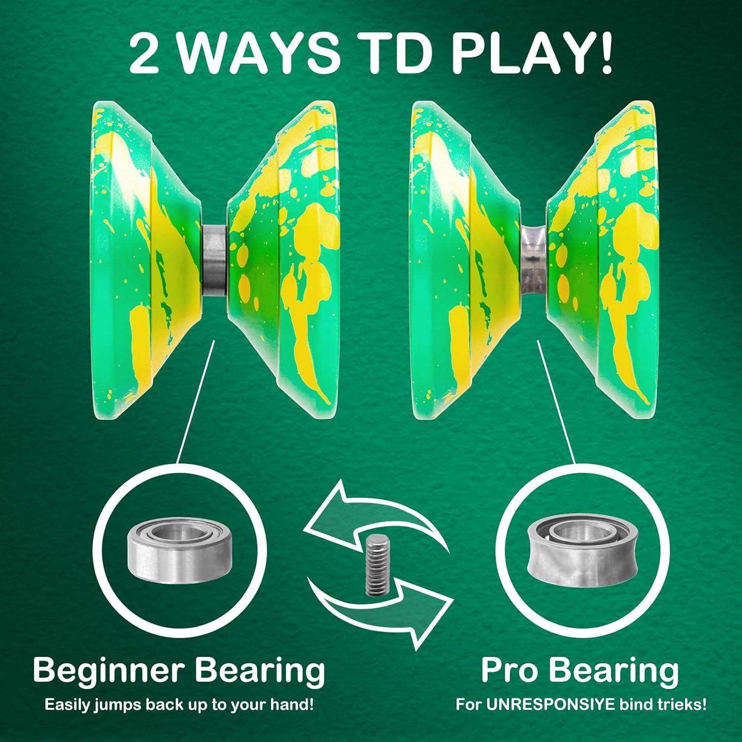 Yoyo Profesional WATIEOBOO M18 Metálico para Niños y Adultos