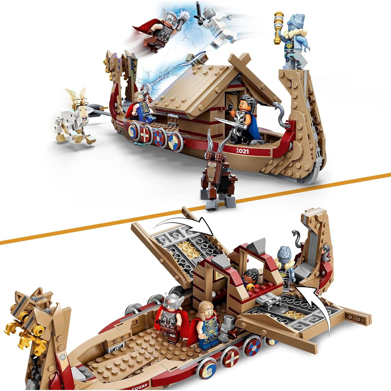 LEGO Marvel Thor Barco Vikingo 76208 con 5 Minifiguras