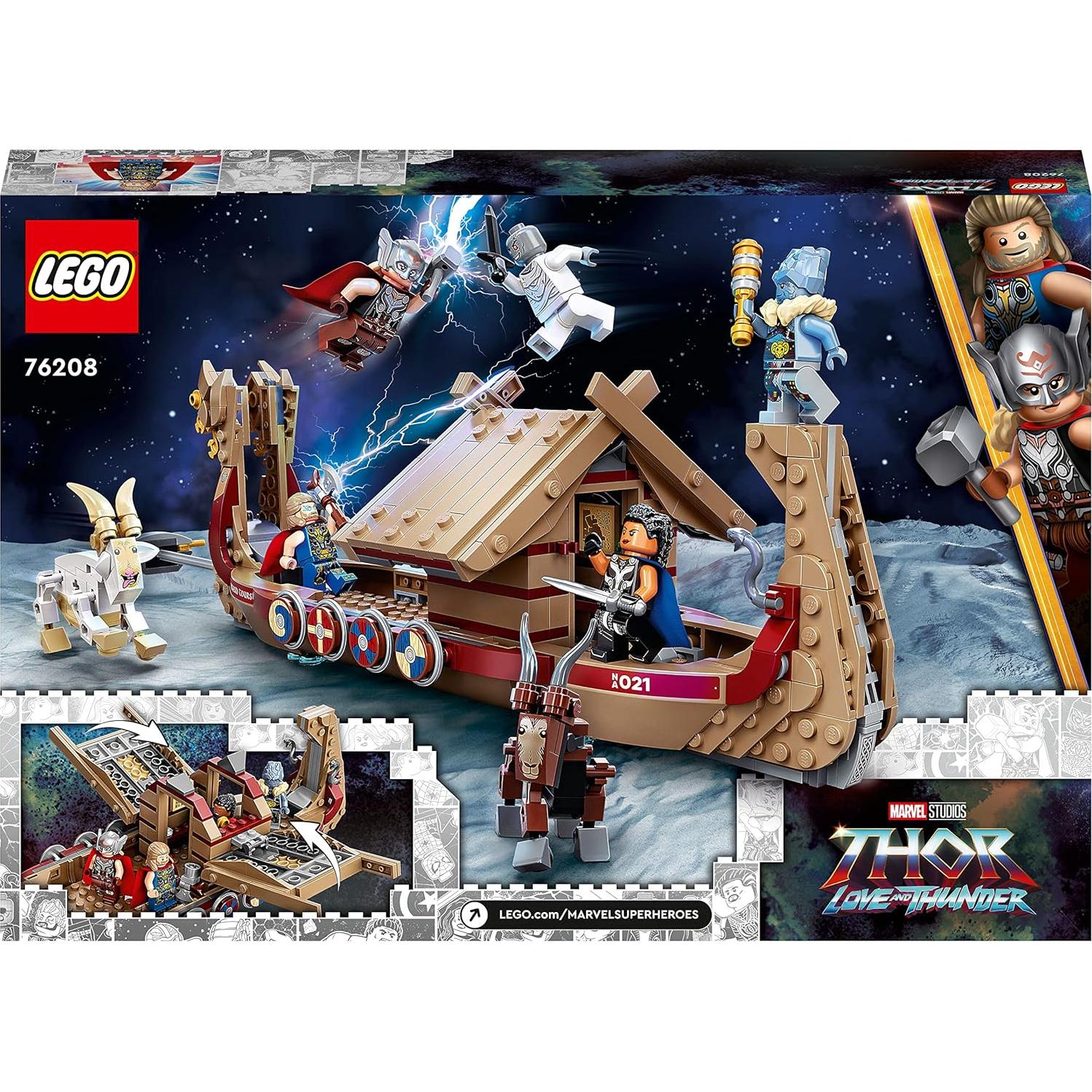 LEGO Marvel Thor Barco Vikingo 76208 con 5 Minifiguras