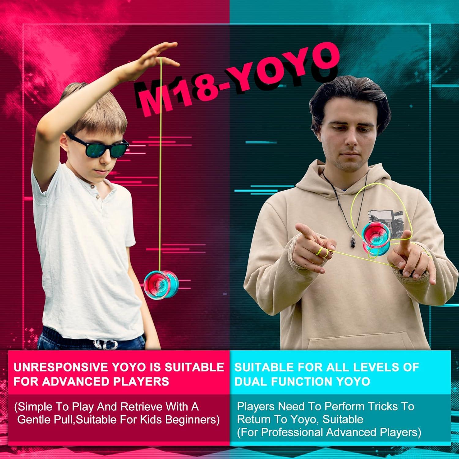 Yoyo Profesional WATIEOBOO M18 Metal con 10 Cuerdas