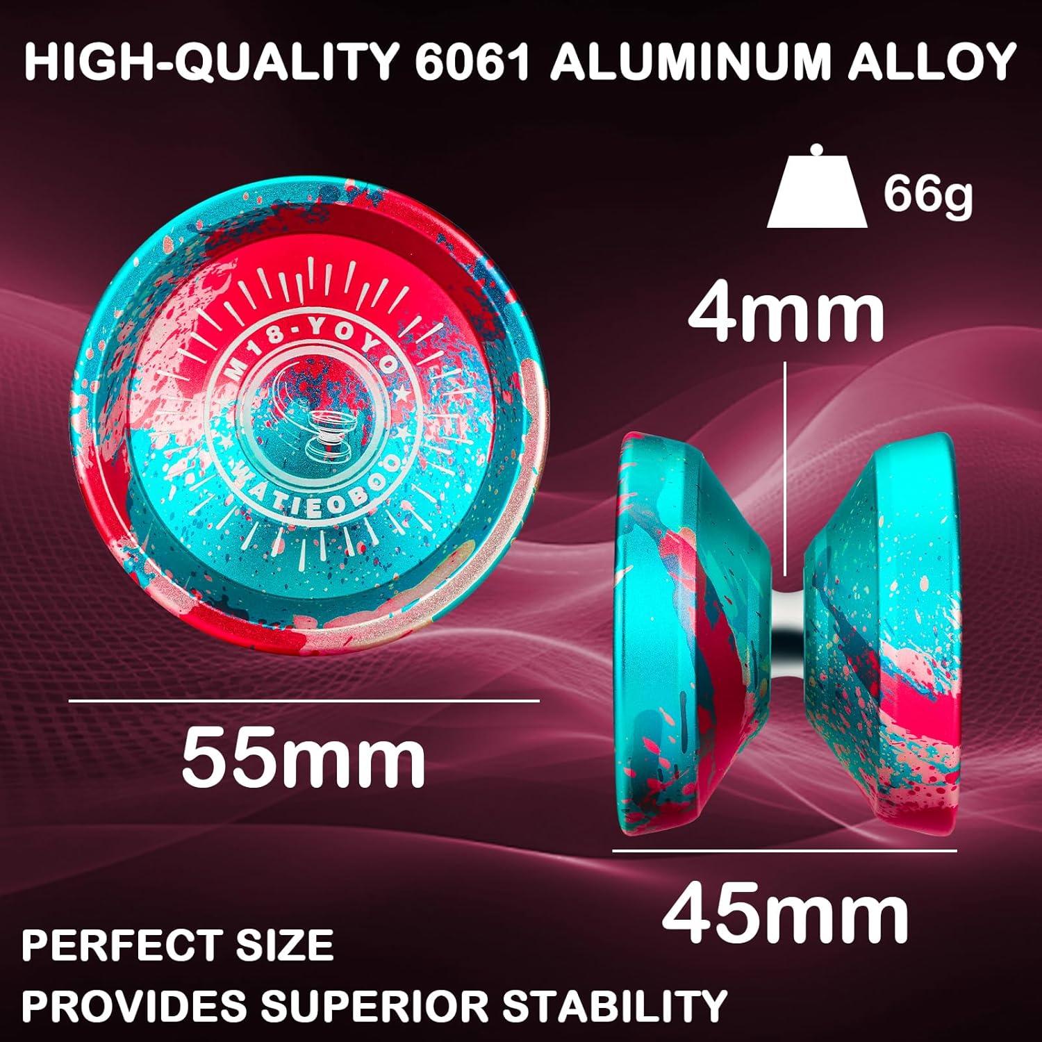 Yoyo Profesional WATIEOBOO M18 Metal con 10 Cuerdas