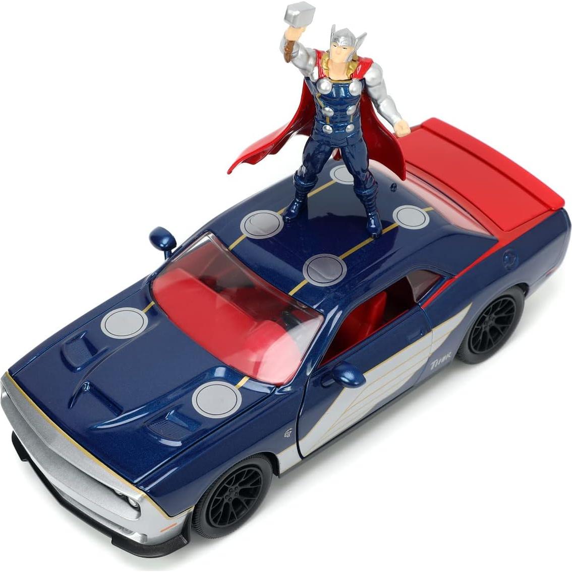 Dodge Challenger SRT8 Hellcat 2015 Jada con figura Thor 6.99 cm