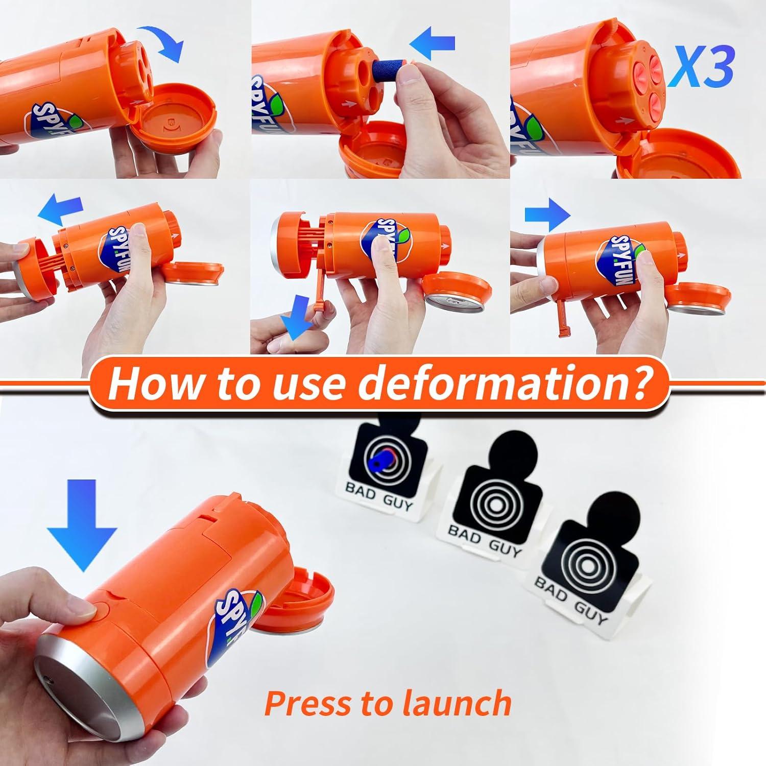Pistola de Juguete AGM MASTECH Transformadora con Dardos de Espuma