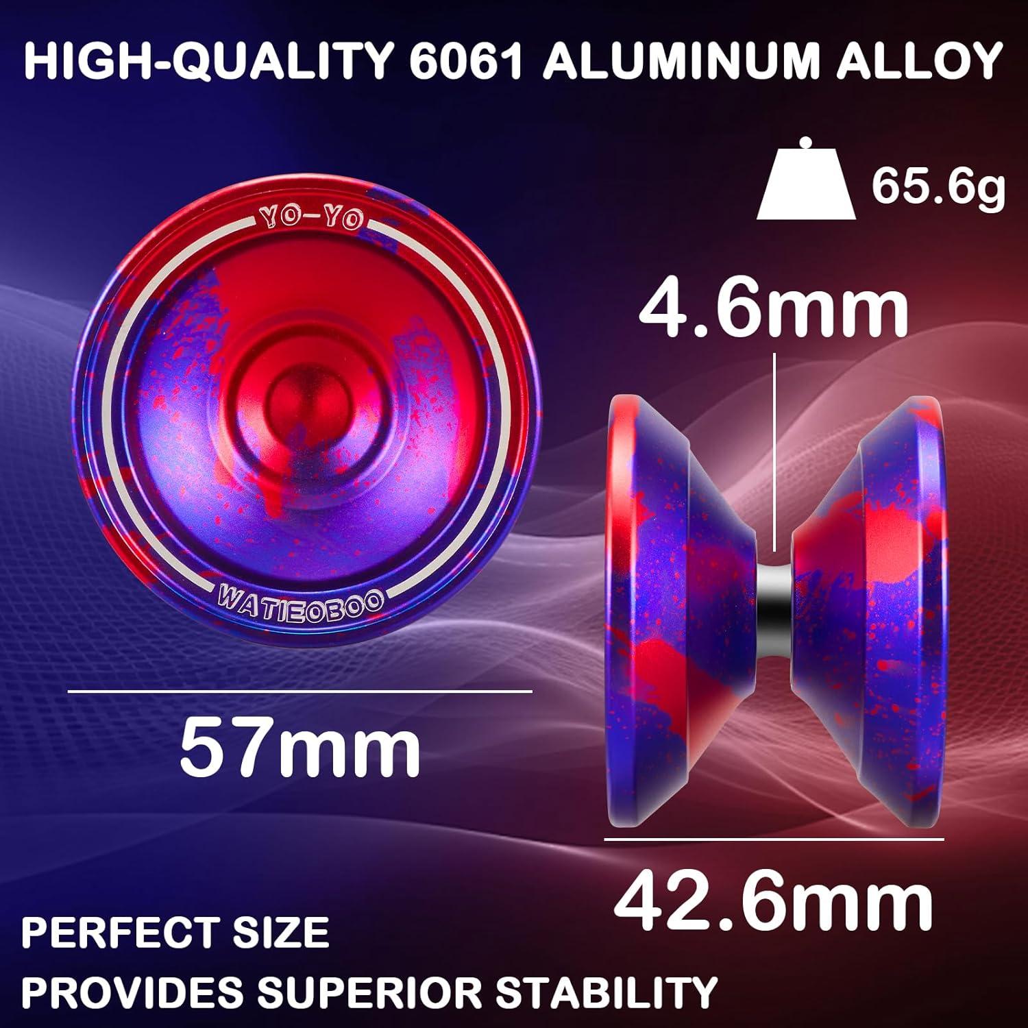 Yoyo WATIEOBOO Profesional Doble Función 68g Rojo Púrpura