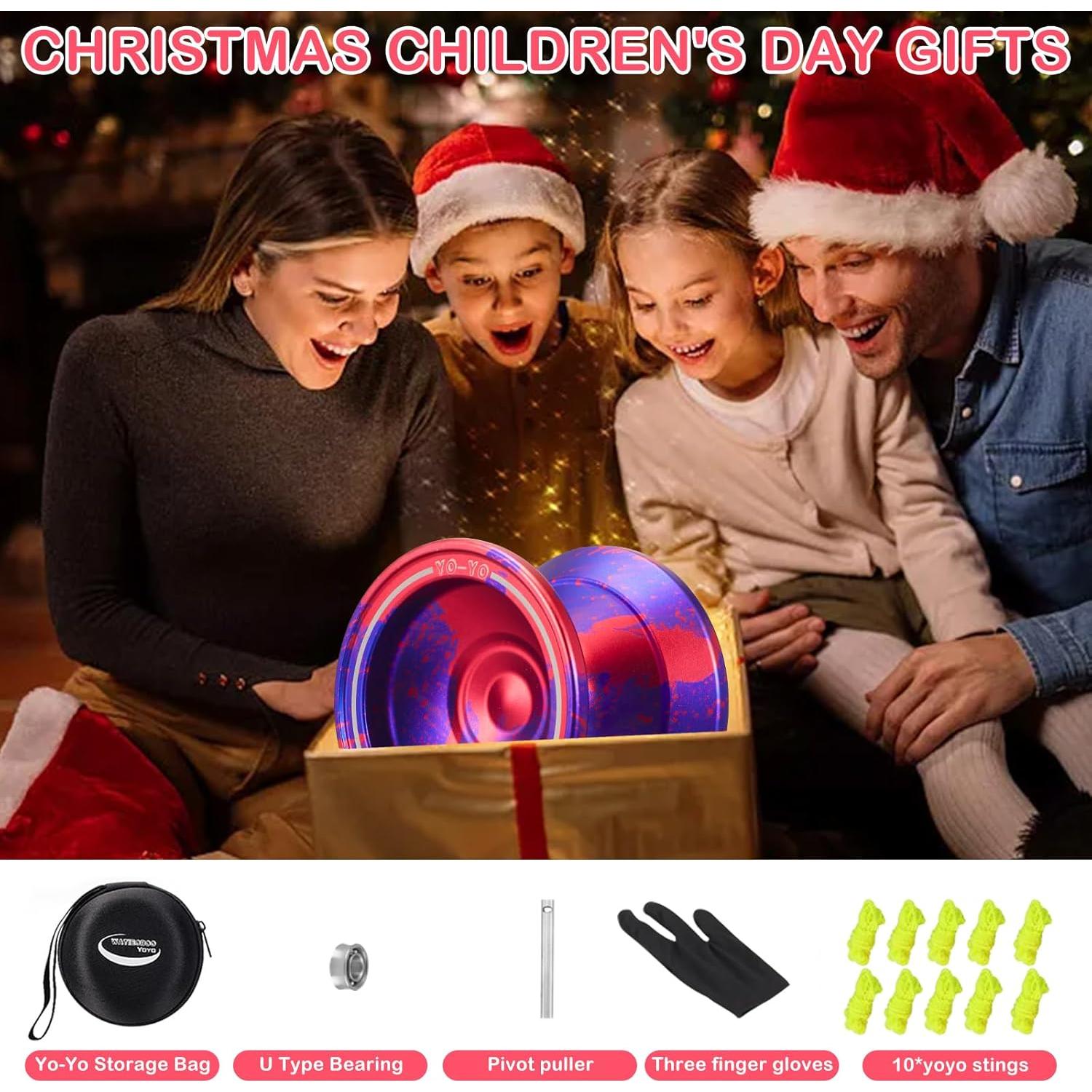 Yoyo WATIEOBOO Profesional Doble Función 68g Rojo Púrpura