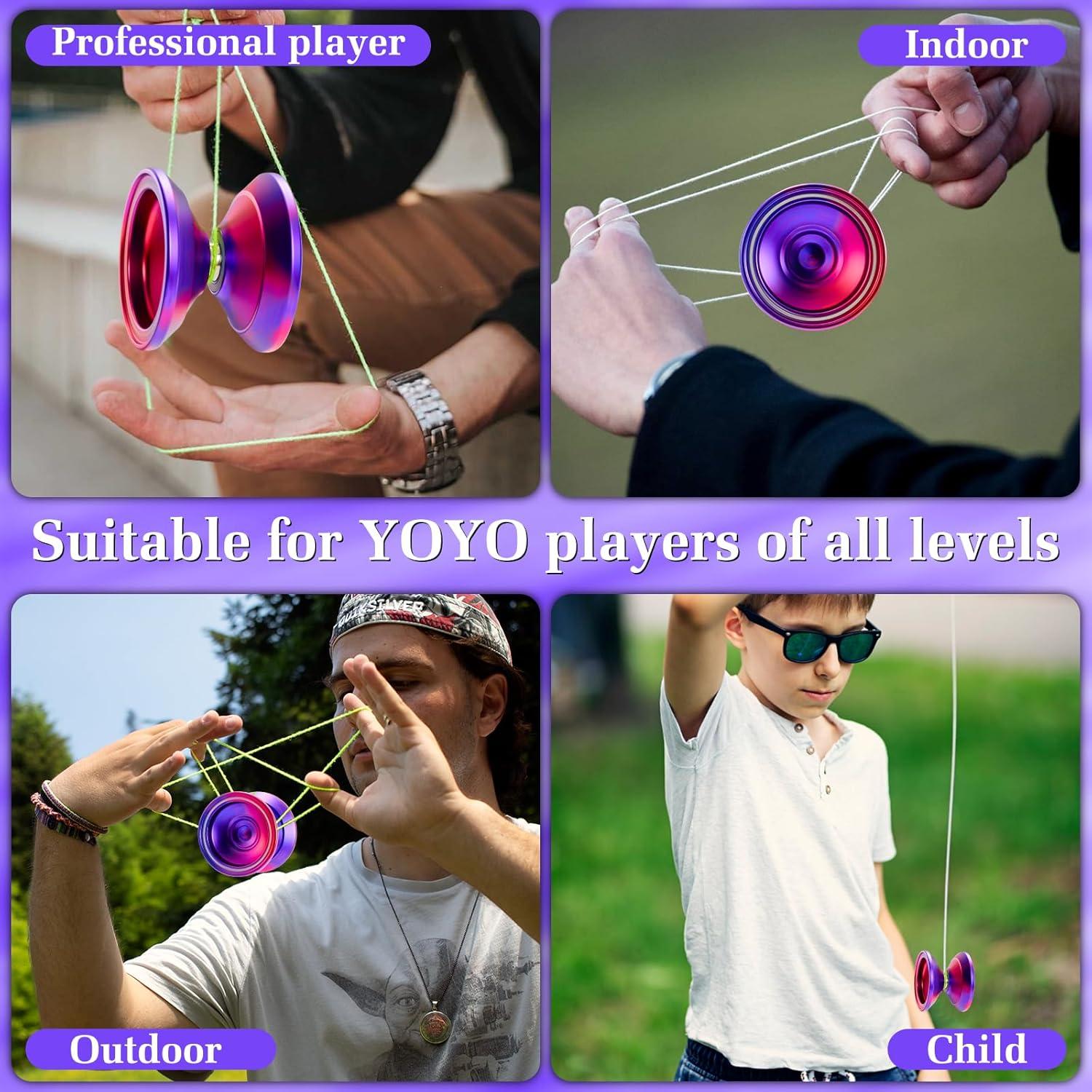 Yoyo WATIEOBOO Profesional Doble Función 68g Rojo Púrpura