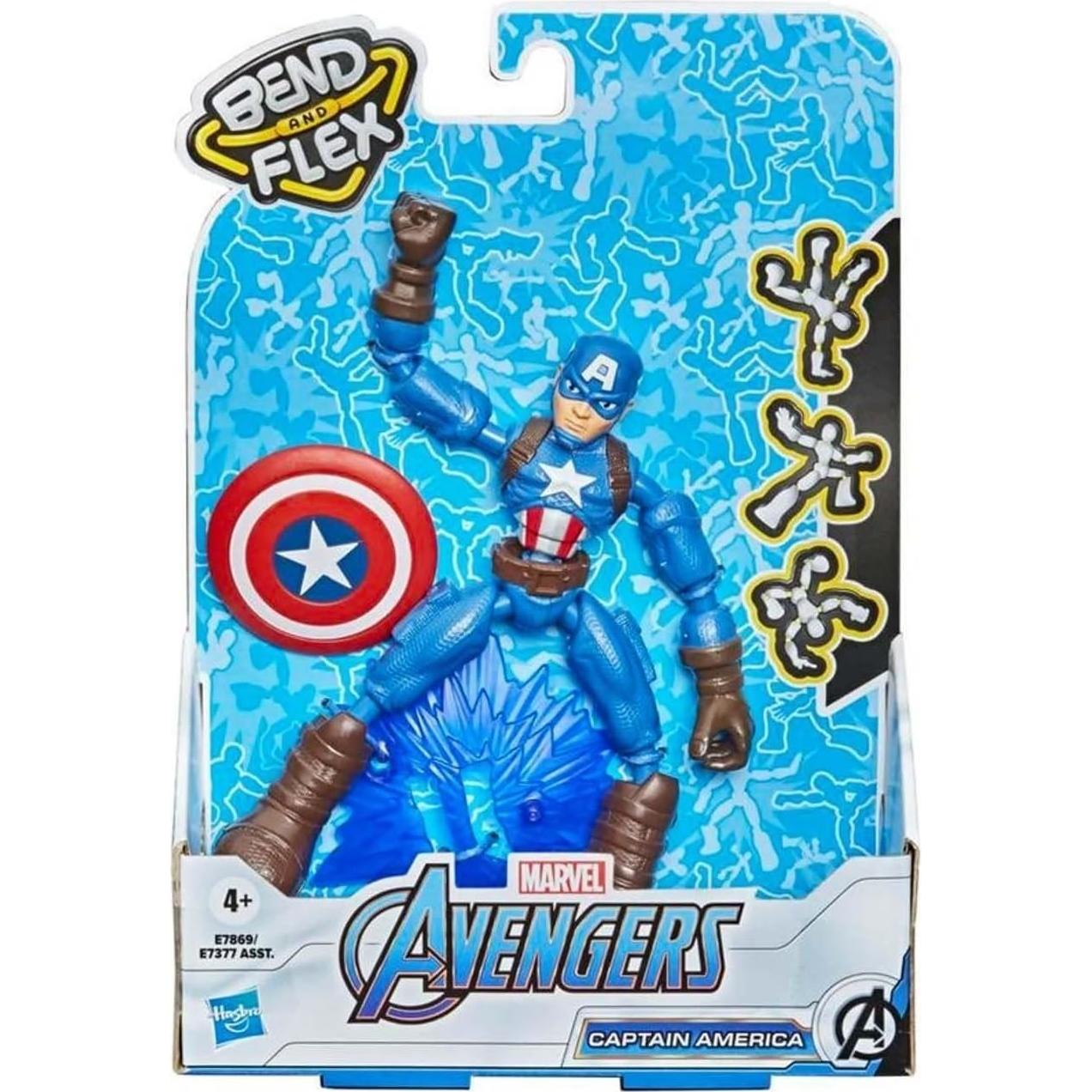 Figura de Acción Capitán América Bend and Flex Hasbro 15 cm