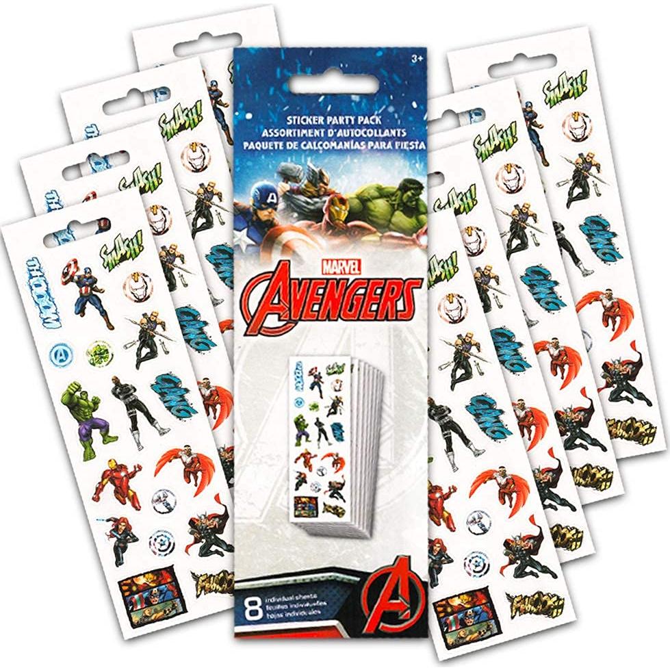 Libro para Colorear Marvel Avengers con Stickers 25 Páginas