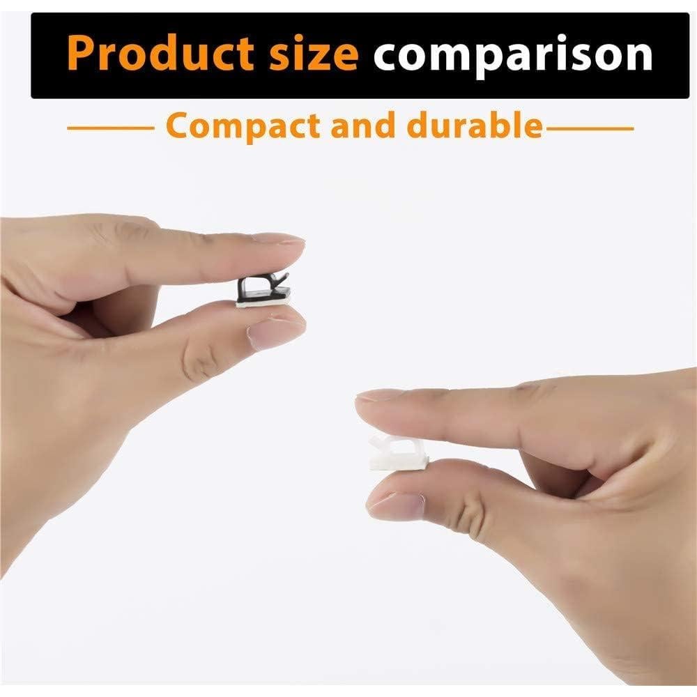 50 Clips de Cable Adhesivos WIIBROOK para Organización - Negro