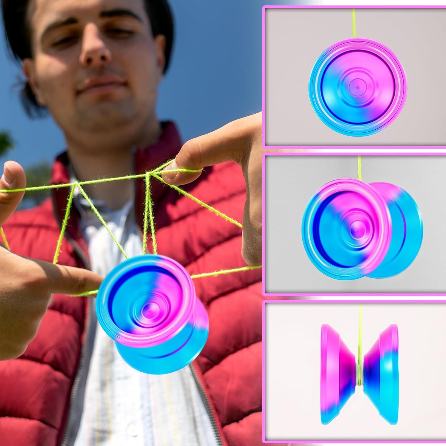 Yoyo WATIEOBOO M18 Profesional Doble Función Azul Rosa