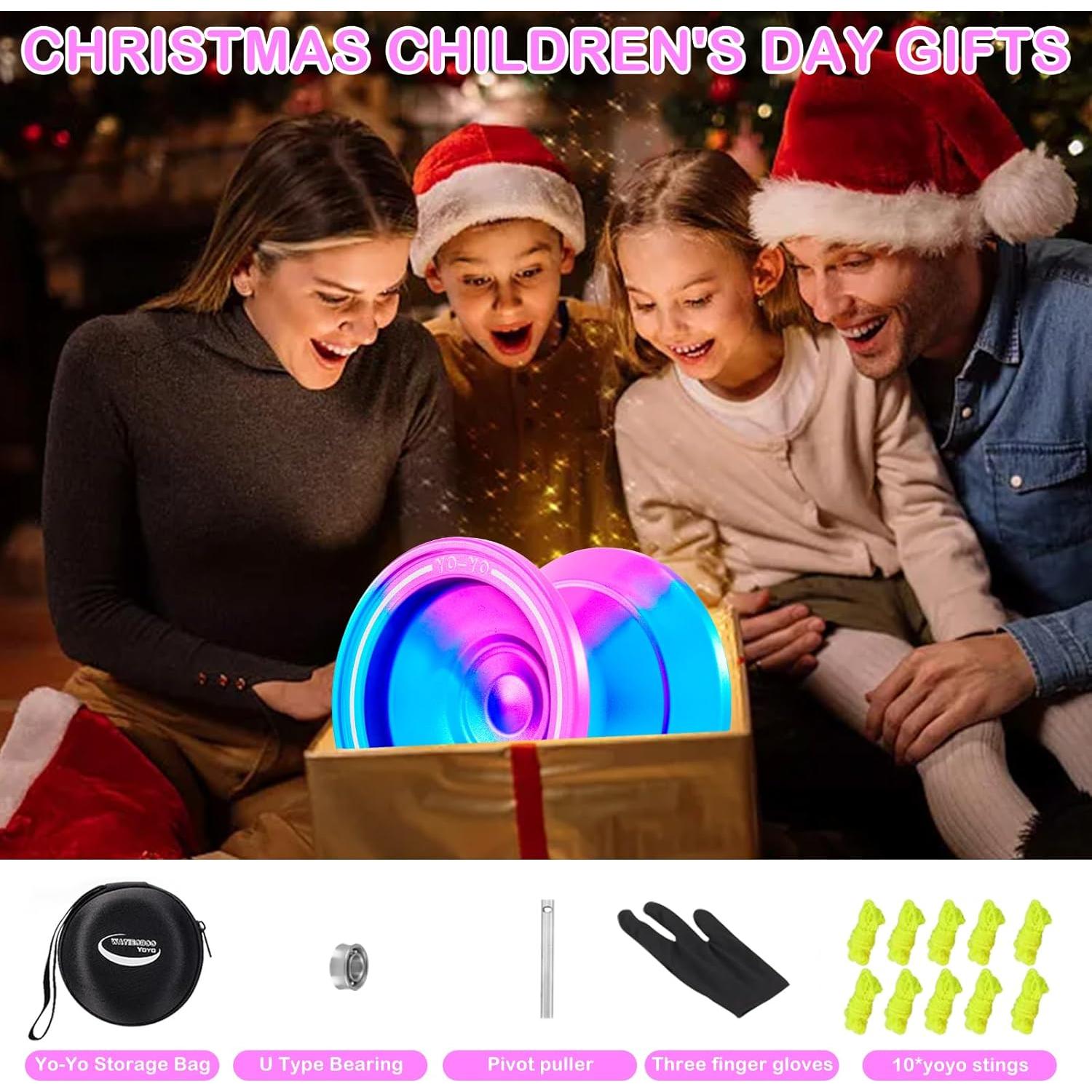 Yoyo WATIEOBOO M18 Profesional Doble Función Azul Rosa