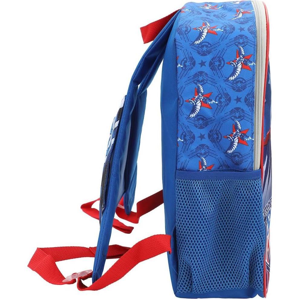 Mochila Juvenil Cosplay Capitán América Marvel 40.6x30.5cm