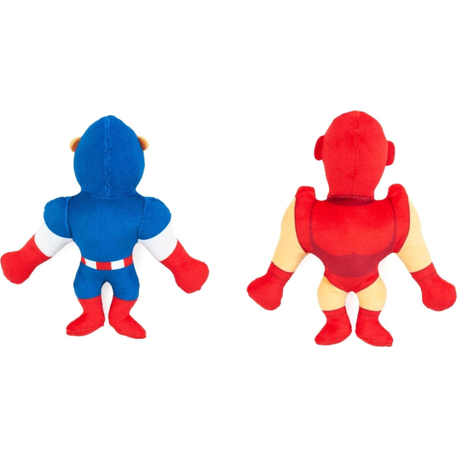 Juguetes de Peluche para Perros ZippyPaws Marvel - Capitán América e Iron Man